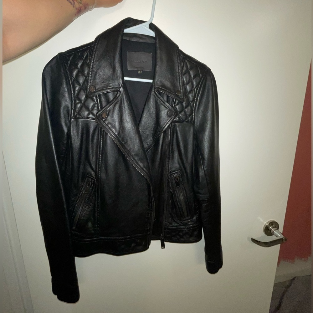 Massimo Duty black leather jacket